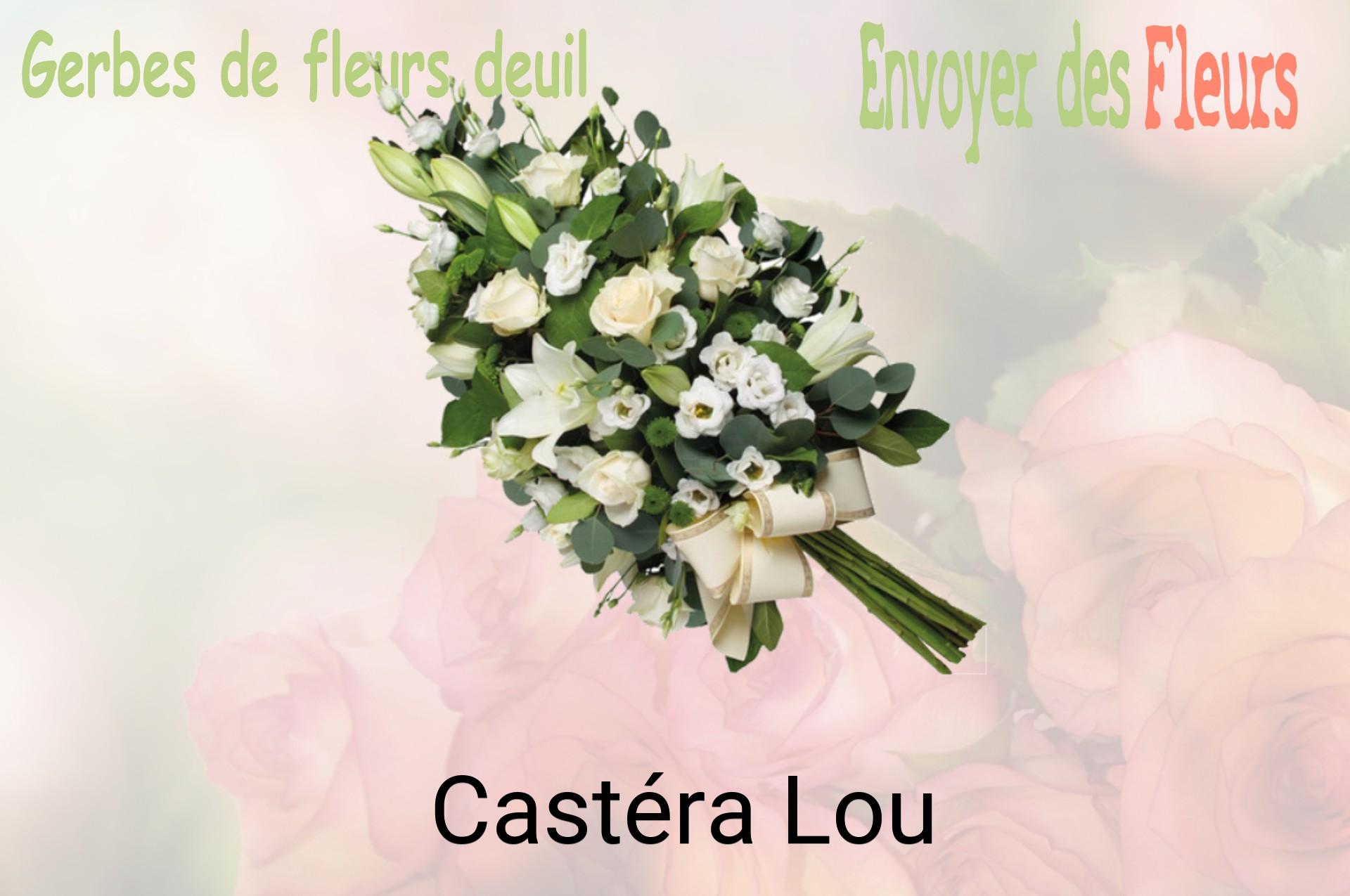Gerbe de fleurs de deuil livrée à Castéra-Lou